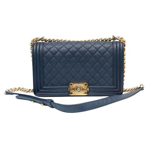 boy chanel navy blue|navy blue chanel boy bag.